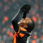 Willian of FC Shakhtar reacts after scor