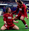 Francesco Totti e Gabriel Omar Batistuta