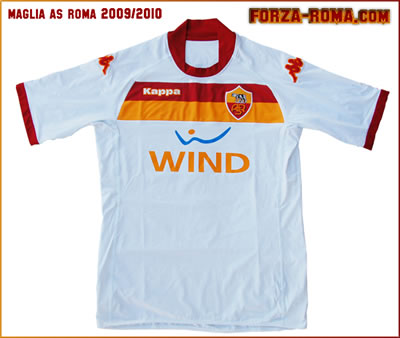 nuova maglia as roma 2009 2010 colore bianco