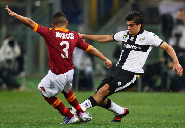 Marquinhos alla fine di Roma-Parma 2-0